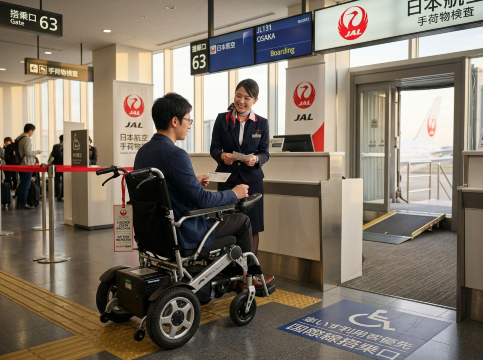 JALで電動車椅子を利用するときの注意点