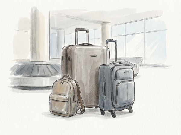 空港手荷物イラスト