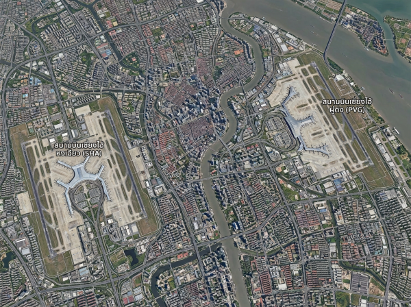 แผนที่สนามบินเซี่ยงไฮ้