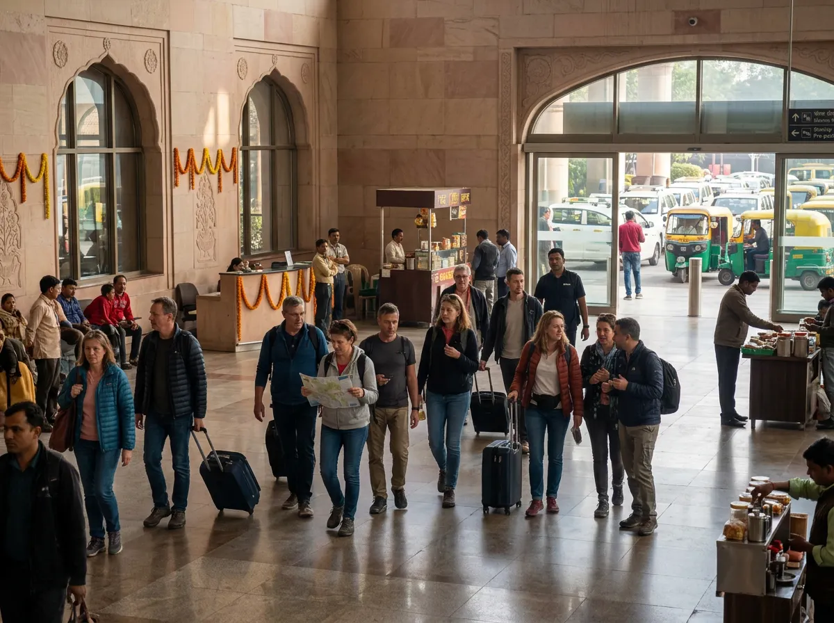 Tourists Arriving