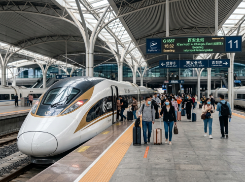 Kereta cepat Xi'an-Chengdu.