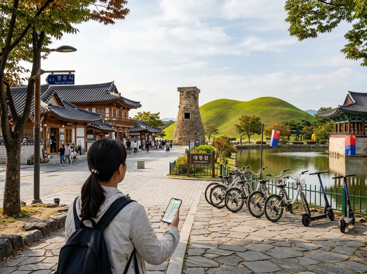 Wisatawan di Gyeongju