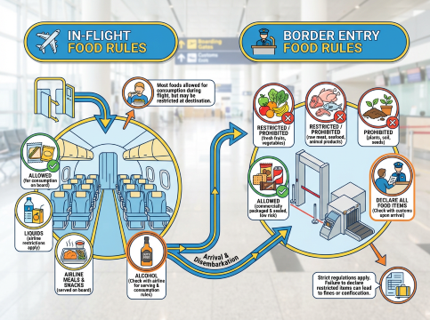 Prohibited food items on plane