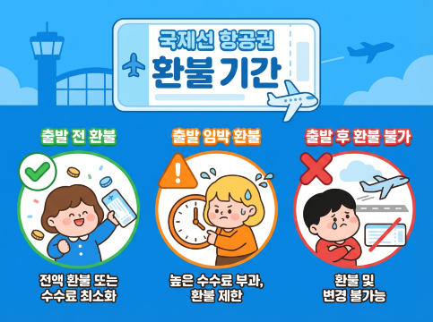 국제선 비행기표 환불 기간 기준