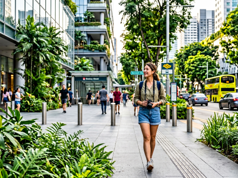 Tourist in Singapore