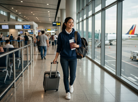 Student at Airport