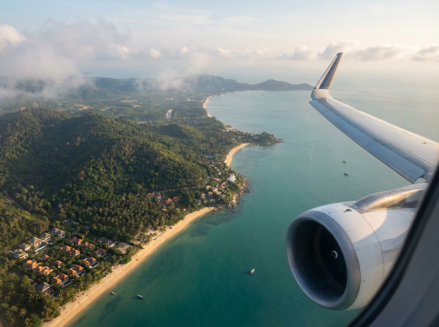 A plane over Koh Samui