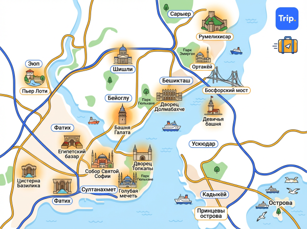 Карта Стамбула