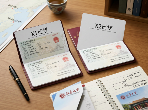 中国留学のX1ビザとX2ビザは何が違いますか?
