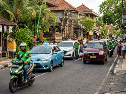 Grab, Gojek, Blue Bird