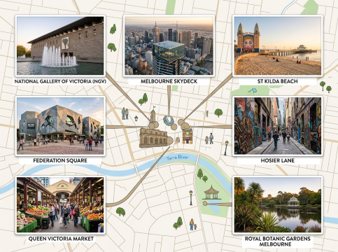 Melbourne Attractions Map