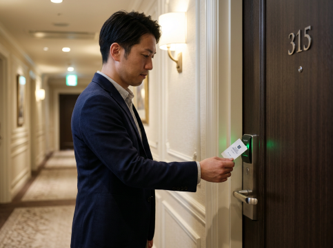 ホテルのカードキーの正しい使い方|チェックインから退室まで