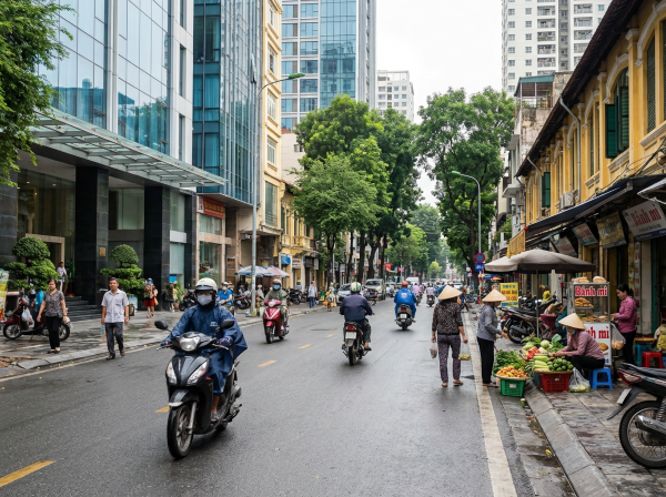 Vietnamese city street.
