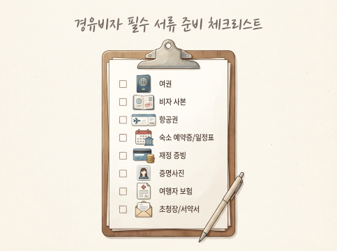 경유비자 서류 체크리스트