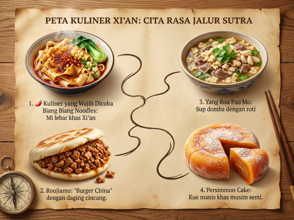 Peta Kuliner Xi'an.