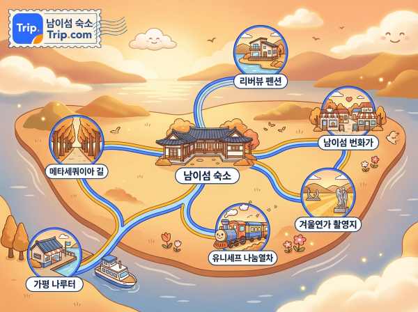 남이섬 숙소 하룻밤