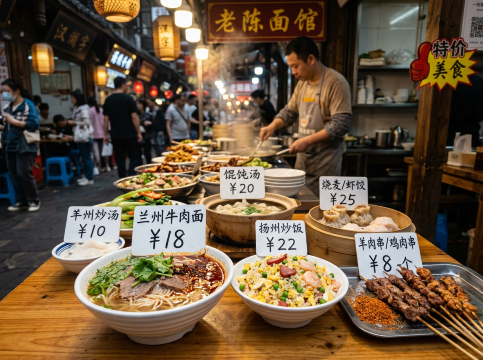 Quanto custa a comida na China?