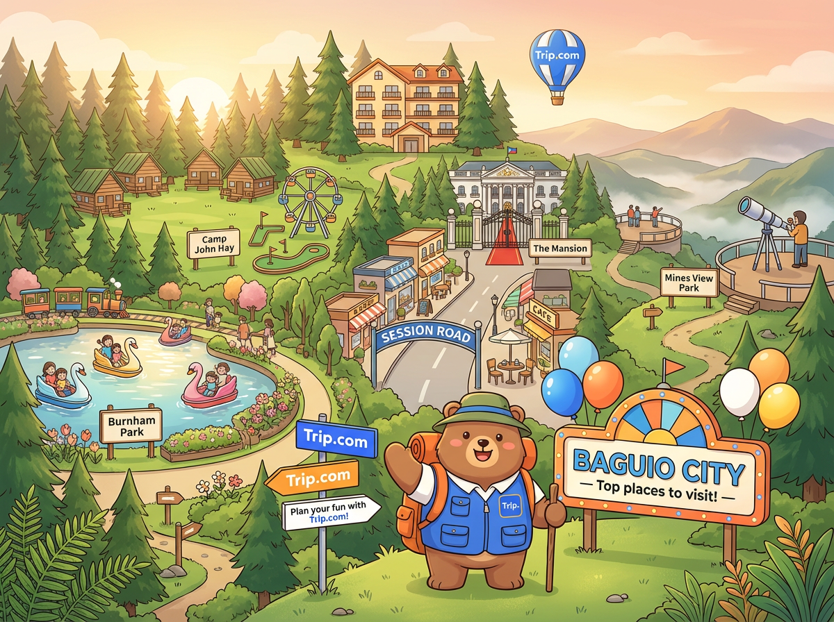 Baguio City
Top places to visit
• Burnham Park
• Camp John Hay
• Mines View Park
• Session Road
• The Mansion
real