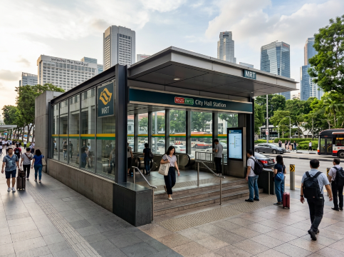MRT on a Singapore Airport Transit