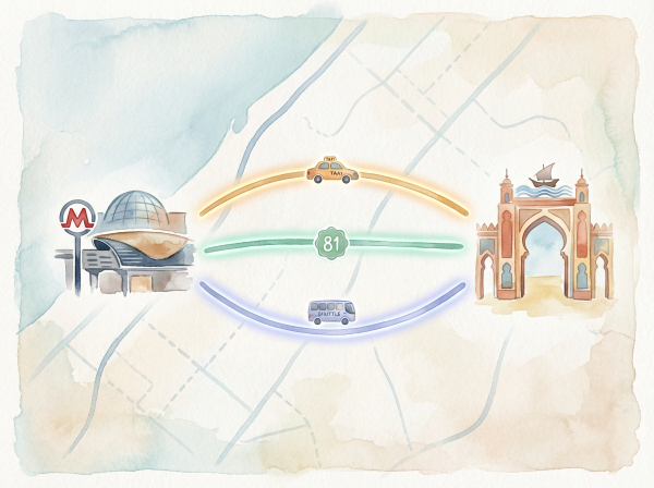 Карта маршрутов Дубай.