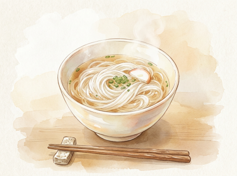 本荘うどんの盛付イメージ