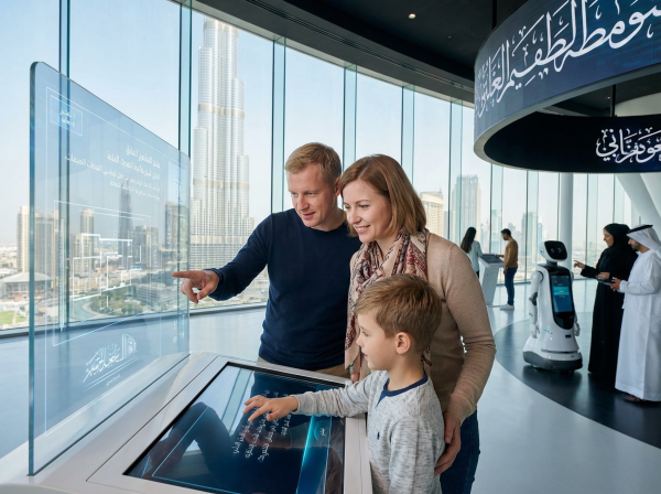 Семья в музее