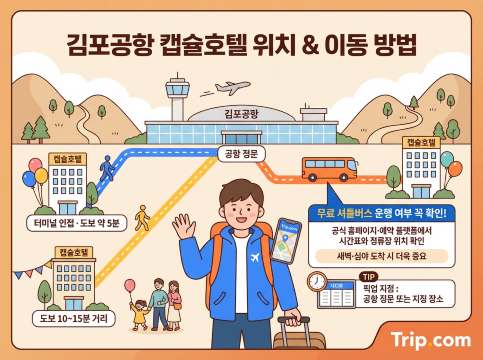 김포공항 캡슐호텔 위치와 이동 방법