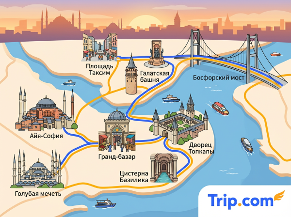 Карта Стамбула.
