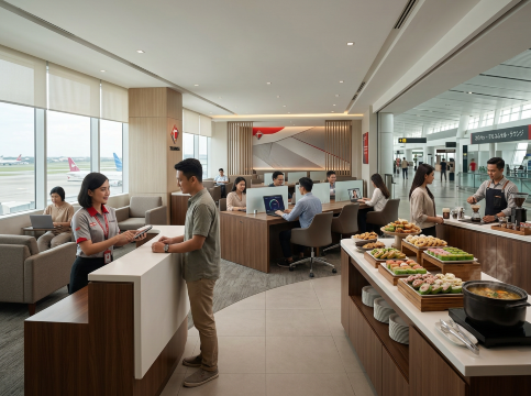 スカルノ・ハッタ空港のテルコムセル・ラウンジ(Telkomsel Lounge)