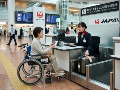 JALへ車椅子利用を事前申告する方法