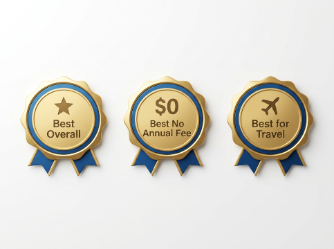 Cashback Credit Cards Award Badges Grid