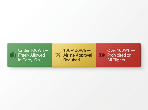 Power Bank on Plane Rules Infographic