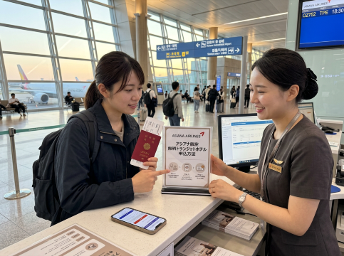 アシアナ航空の無料トランジットホテルに泊まる場合の申込方法