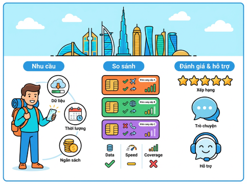 Chọn eSIM Dubai