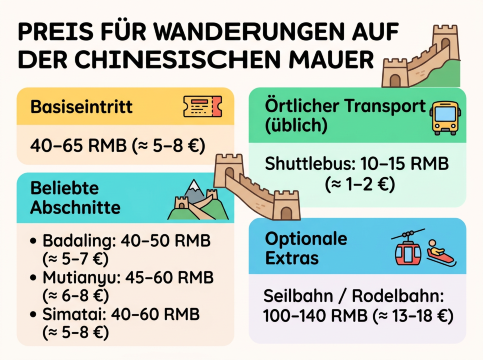 Preisübersicht Chinesische Mauer