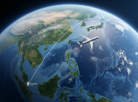 Singapore-Seoul Air Route