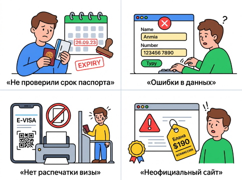 Ошибки при получении визы.