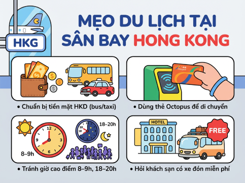 Mẹo di chuyển sân bay Hong Kong