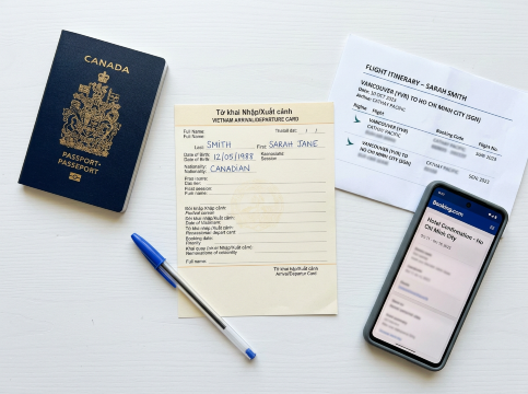 Canada to Vietnam Arrival Card Setup