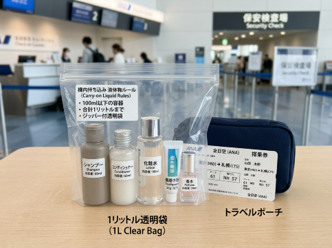 液体アメニティの機内持ち込みルールと受託手荷物への対応