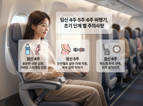임신 초기 비행기 주의사항