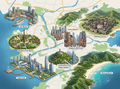 Shenzhen Attractions Map