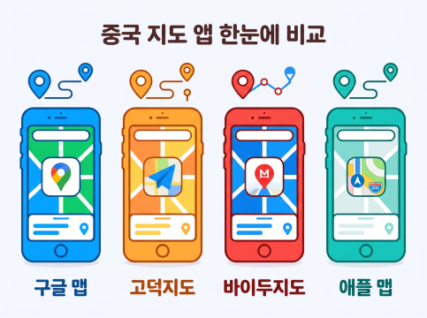 중국 지도 앱 비교
