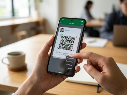 WeChatのQRコードを画像として保存・共有する方法