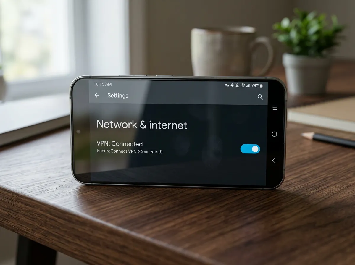 Phone with China eSIM VPN turned on