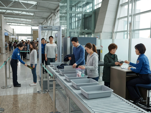 공항 보안 검색대 절차