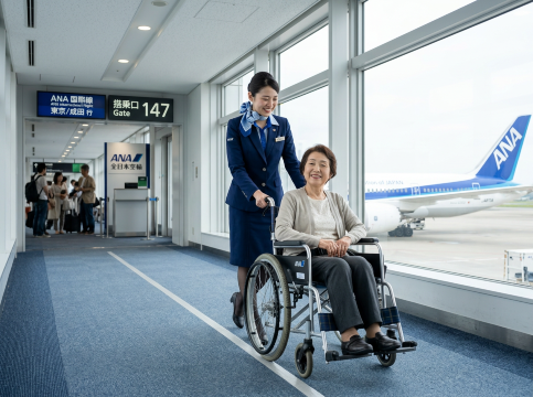 ANA国際線で車椅子を利用する場合の注意点