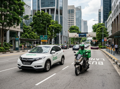 Grab Singapore vehicle.