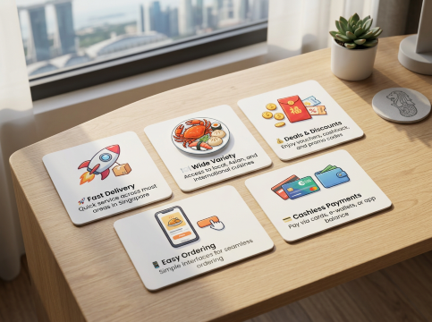 Food delivery icons