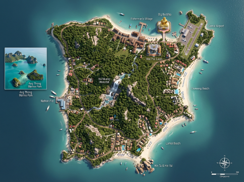 Koh Samui Map